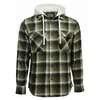 Radwa Srajca Mens flannel with hooddie oliva