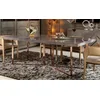 Casa Padrino luxury dining table gray/copper 210 x 100 x H. 75 cm - Rectangular kitchen table with solid wood top and metal legs - Dining room furniture - Luxury furniture