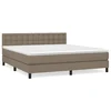 vidaXL vidaXL Box spring postelja z vzmetnico taupe 160x200 cm blago, (20895028)
