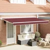 Okvir tende Tamno crvena 350 x 200 cm Poliester s PU premazom