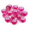 Plastične kroglice z veliko luknjo 14,5x9 mm - roza malina (20 kosov)