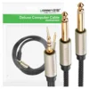 Ugreen UGREEN AVDIO KABEL TRS 3,5 MM DO 2X TS 1M ZA GLASBENI OJAČEVALEC