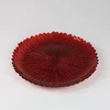 Stekleni servirni krožnik 27 cm, rdeč