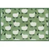 wash+dry PREDPRAŽNIK Flock green 60/85 cm potiskano zelena