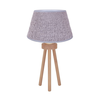 Duolla - Stona lampa BOUCLE 1xE27/15W/230V O 28 cm siva/drvo