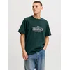 JACK & JONES Majica JORFREDERIKSBERG smaragd / rdeča / bela