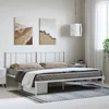 Metalni okvir za krevet s uzglavljem bijeli 183x213 cm