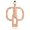 MatchStick Monkey grizalo z masažno zobno ščetko peach