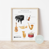 Its a moms world Edukativni poster za decu bez rama Muzički instrumenti A3