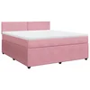 vidaXL vidaXL Box spring postelja z vzmetnico roza 180x200 cm žamet, (21305173)