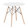 eoshop Jedilna miza, bela/bukev, premer 60 cm, Gamin NOVO 60