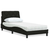 Krevet s madracem crni 90x190 cm od tkanine