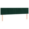 Vidaxl Posteljno vzglavje temno zelena 180x5x78/88 cm žametna