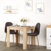 Homestyle4U Jedilni komplet, 80x80x75 cm, antracit, rjava