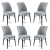 Hanah Home Set 6 trpezarijskih stolica Flex Sivo-Crni