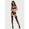Passion ECO Collection Primula Set with Open Bra Black XXL/XXXL