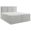 MID.YOU POSTELJA BOXSPRING 180 cm x 220 cm , les, tekstil, leseni material svetlo siva