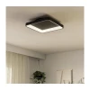 Eglo 901252 - LED prigušiva plafonska svetiljka LORETELLO LED/12W/230V crna + daljinski upravljač