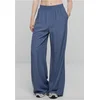 Womens viscose trousers with wide legs - blue