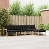 Set vanjskih sofa s jastukom 5 pcs Bijela i crna