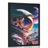Plakat skrivnosten profil astronavta - 40x60 black