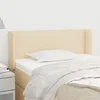 Vidaxl Vzglavje z ušesi krem 103x16x78/88 cm blago