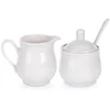 shumee Sladkornica z žlico, vrč za mleko, porcelanasti set, iz belega porcelana
