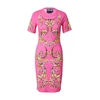 Versace Jeans Couture Vsakodnevna obleka 78HAO9P9 Roza Slim Fit