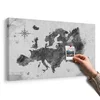 Slika na pluti retro zemljevid Evrope v črnobeli izvedbi - 90x60 transparent
