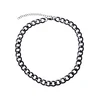 Large chain necklace in black