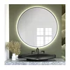 Baltica Design - LED ogledalo sa pozadinskim osvetljenjem BRIGHT 15W/230V 4500K prečnik 60 cm IP65 crna