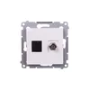Simon 54 Antenska in računalniška vtičnica tip F + RJ45 kat. 6 bela DASFRJ45.01/11