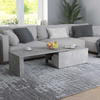 vidaXL Klubska mizica betonsko siva 150x50x35 cm iverna plošča