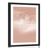 Plakat s paspartujem speči volk - 40x60 no frame