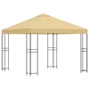Vidaxl Paviljon 3 x 3 m Krem Poliester in jeklo 190 gsm