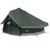 Vidaxl Tipi šotor Vojaška zelena 800 x 800 x 430 cm Poliester in jeklo
