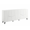 Omarica Charlotte 180 Bela, Črna, 83x201x42cm, Iverna plošča, MDF plošča