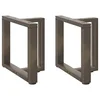 Noge za klub stolić T-oblika 2 kom Crne 50x25x(42-43) cm Čelik