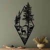 Wallity Zidna dekoracija Deer, 39x85 cm, 1.5 mm, Crna