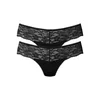 NUANCE Tangice Thong 2pack, črna