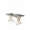 HANAH HOME Trpezarijski sto Vals Black Marble Gold