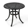 Northix Okrogla vrtna miza 60 cm liti aluminij 50 kg nastavljive noge