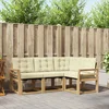 Set vanjskih sofa s jastukom 4 pcs Bijela i krem