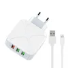 LDNIO A3310Q (86820) kućni punjač 3xUSB 3.0 sa iPhone lightning kablom beli