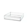 Dekorativni pladenj Glamour Trays srebrn 4,5x20x20