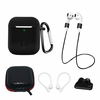 Kompletan set silikonskog kućišta za AirPods 2 / AirPods 1 - Crna KP27720