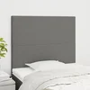 Vidaxl Vzglavje postelje temno sivo 100x5x118/128 cm blago