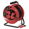 Zunanji kolutni podaljšek 25 m/4 vtičnice/črni/guma/230 V/2,5 mm2