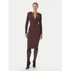Elisabetta Franchi Cocktail obleka AB-805-57E2-V460 Bordo rdeča Slim Fit