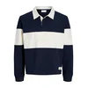 JACK & JONES Majica JORFREDERIKSBERG temno modra / bela